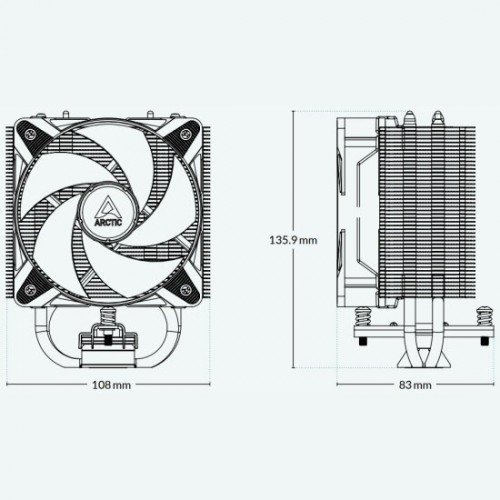 Вентилятор для процессора Arctic Freezer 8A s.AMD ACFRE00161A (черный) 7