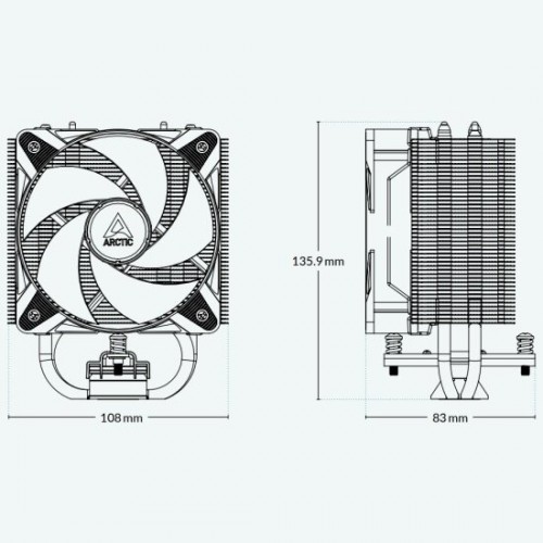 Вентилятор для процессора Arctic Freezer 8i ACFRE00190A (черный) 7