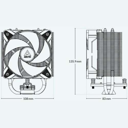 Вентилятор для процессора Arctic Freezer 8i ACFRE00191A (черный) 3