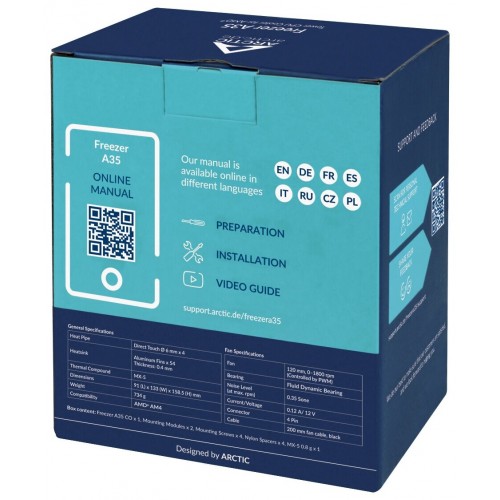 Вентилятор для процессора Arctic Freezer A35 AM4 (ACFRE00112A) (черный) 8