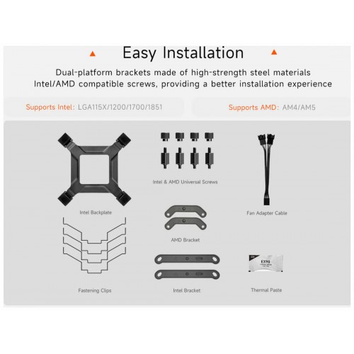 Вентилятор для процессора PCCooler RT620 ARGB BK (черный) 8