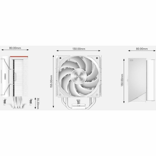 Вентилятор для процессора PCCooler RZ400 V2 WH (белый) 9