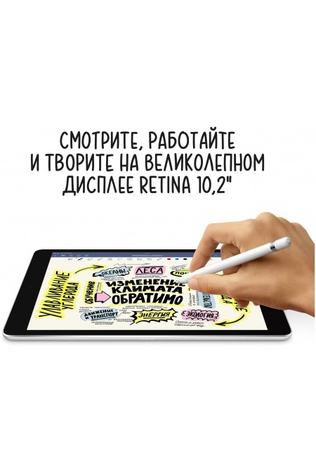 Планшет Apple iPad (2021) 256GB Wi-Fi (серебристый) 7