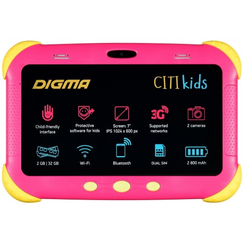 Планшет DIGMA CITI Kids (розовый) 1