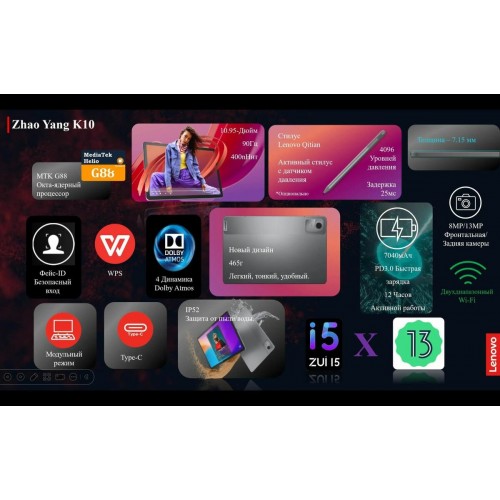 Планшет Lenovo Zhaoyang K10 (TB330XC) Wi-Fi + Cellular 8/128GB (серый) 5
