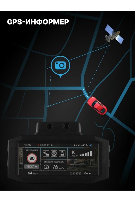 Видеорегистратор с радар-детектором Incar SDR-245 Nepal GPS (черный) 6