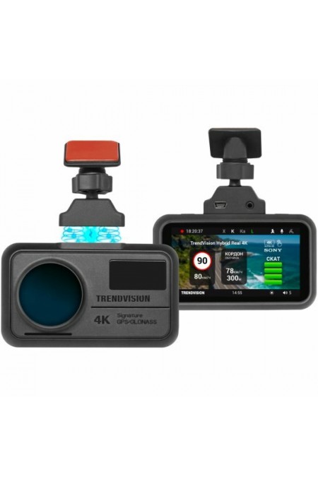 Видеорегистратор с радар-детектором TrendVision Hybrid Signature Real 4K Max GPS ГЛОНАСС (черный) 6