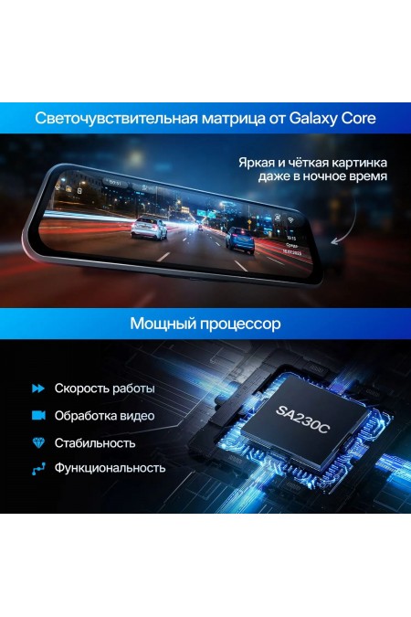 Видеорегистратор TrendVision City Mirror (SA230C) (черный) 6