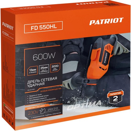 Дрель ударная Patriot FD 550HL 7