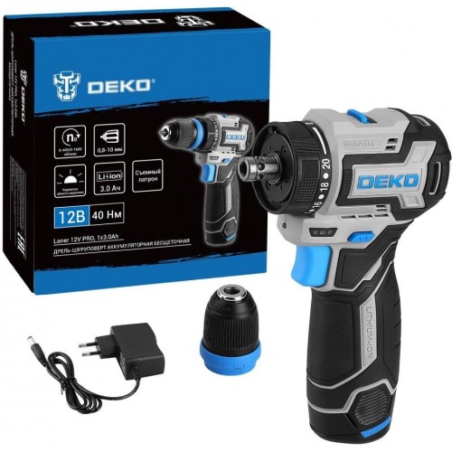Дрель-шуруповерт Deko Loner 12V Pro (085-1121) 