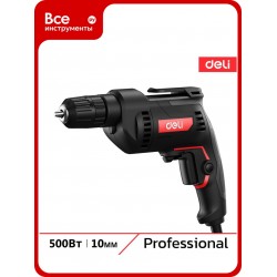 Дрель безударная Deli DE-DZ10-1E