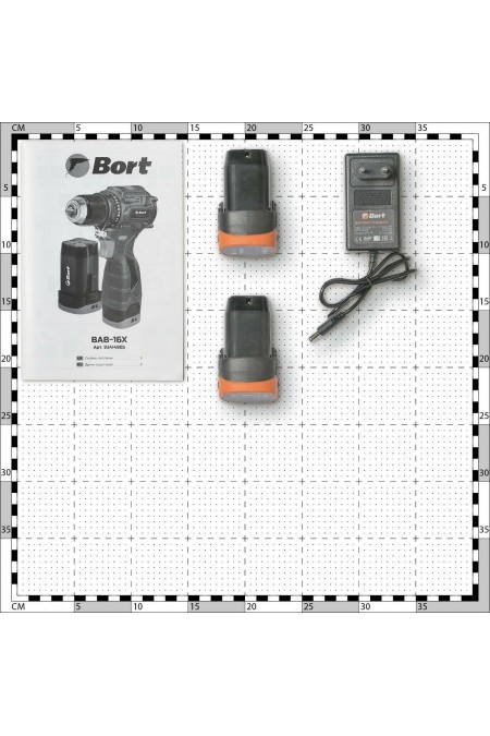 Дрель-шуруповерт BORT BAB-16X (2X2AH) (93414905) 4