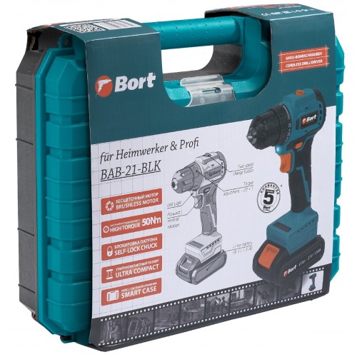 Дрель-шуруповерт BORT BAB-21-BLK 6