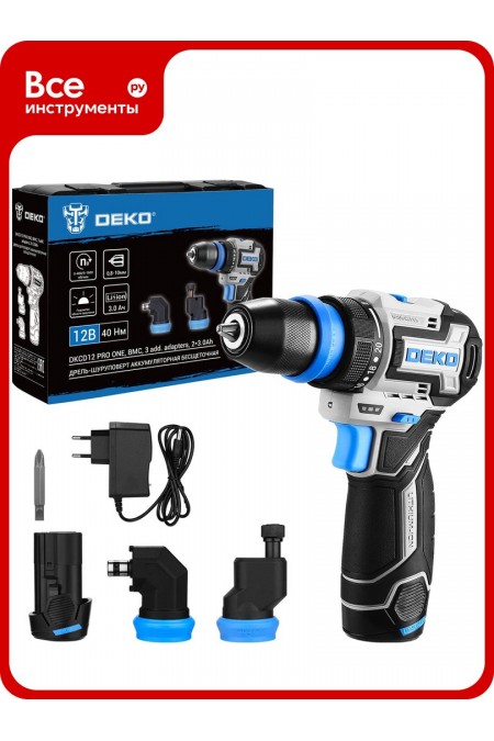 Дрель-шуруповерт DEKO DKCD12 Pro One (085-1320) 