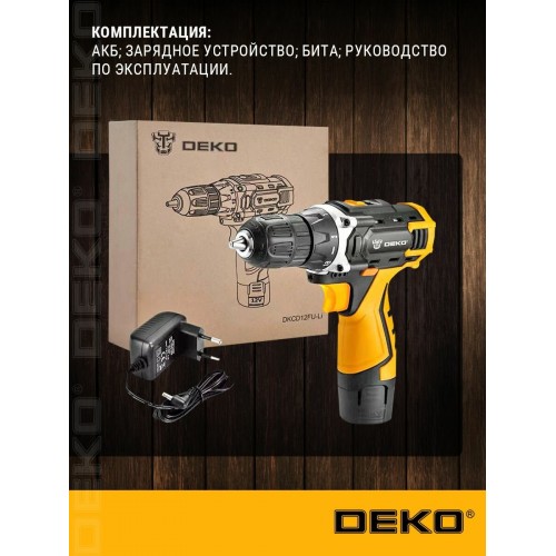 Дрель-шуруповерт Deko DKCD12FU-Li (063-4100) 2