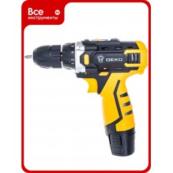 Дрель-шуруповерт Deko DKCD12FU-Li 2.0Ahx2 + набор 63 предмета (063-4094)