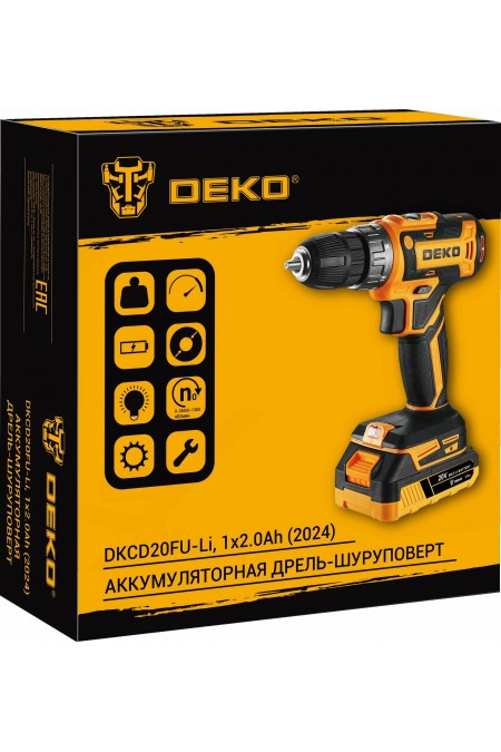 Дрель-шуруповерт Deko DKCD20FU-Li (063-4149) 2