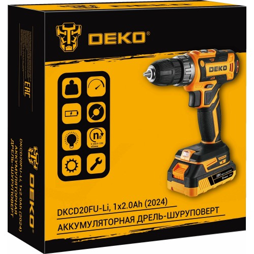 Дрель-шуруповерт Deko DKCD20FU-Li (063-4149) 2