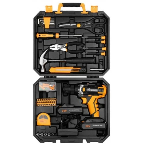 Дрель-шуруповерт Deko DKCD20FU-Li + 104 предмета 2х1.5Ah (063-4178) 7
