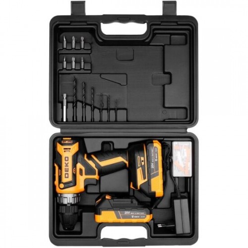 Дрель-шуруповерт Deko DKCD20FU-Li + набор 63 предмета (063-4093) 4