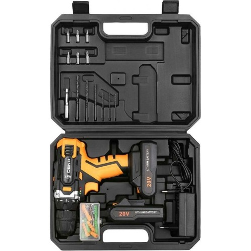 Дрель-шуруповерт Deko DKCD20FU-Li + набор 63 предмета (063-4093) 3