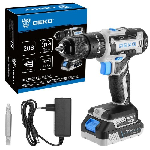Дрель-шуруповерт DEKO DKCID20FU-Li (083-1119) 