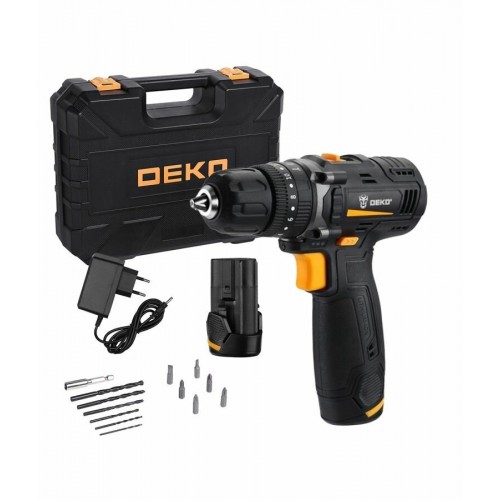 Дрель-шуруповерт DEKO GCD12DU SET4 в кейсе оснастка 13 шт (063-4038) 7