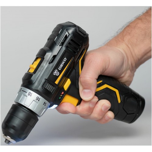 Дрель-шуруповерт Deko GCD12DU3 Set 2 FU-Li-Ion + оснастка 13 предметов (063-4146) 9