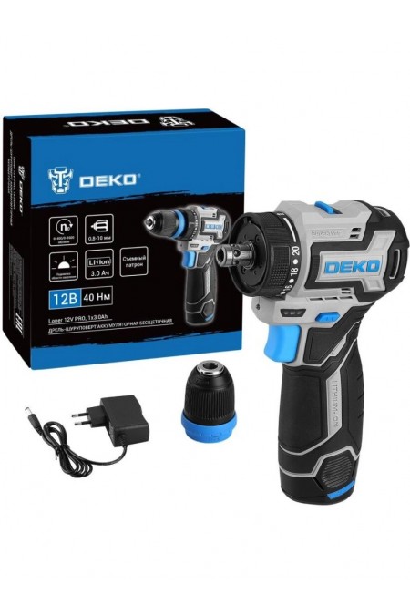 Дрель-шуруповерт Deko Loner 12V Pro (085-1121) 