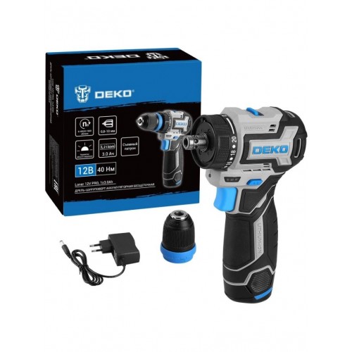 Дрель-шуруповерт Deko Loner 12V Pro (085-1121) 