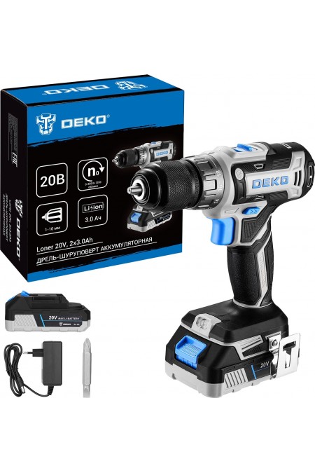 Дрель-шуруповерт Deko Loner 20 V (085-1005) 1