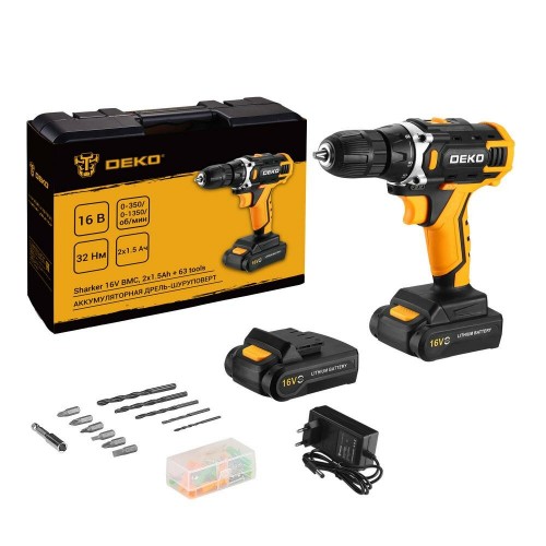 Дрель-шуруповерт Deko Sharker 16V (083-1041) 