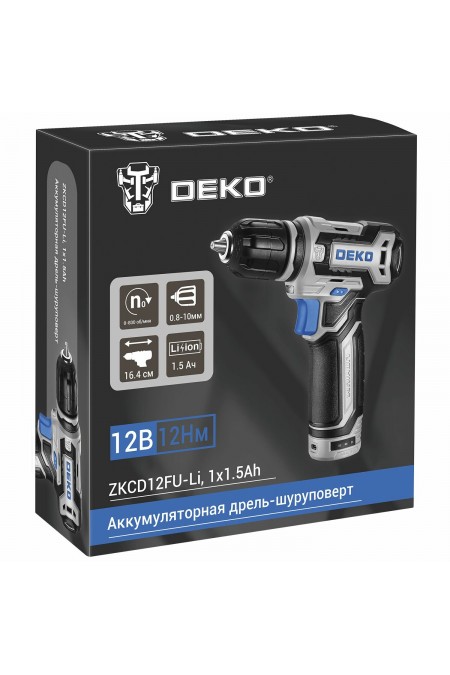 Дрель-шуруповерт Deko ZKCD12FU-Li (063-4141) 3