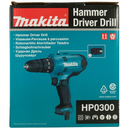 Дрель-шуруповерт Makita HP0300 1