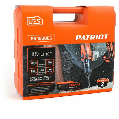 Дрель-шуруповерт PATRIOT BR 183UES (180201483) 7