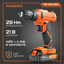Дрель-шуруповерт PATRIOT BR 189UES (180301549)