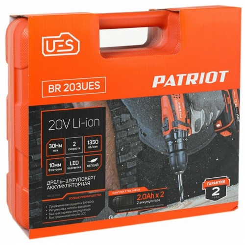 Дрель-шуруповерт PATRIOT BR 203UES (180201203) 5