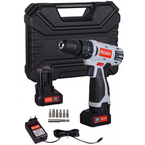 Дрель-шуруповерт Ресанта ДА-24-2ЛК (75/14/7) 5