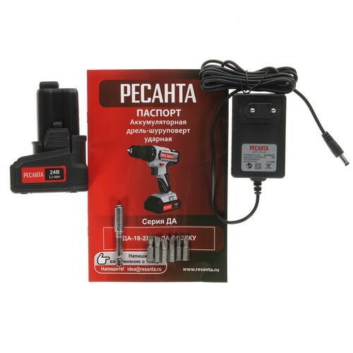 Дрель-шуруповерт Ресанта ДА-24-2ЛК-У (75/14/8) 5