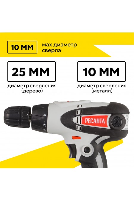 Дрель-шуруповерт Ресанта СШ-550-1 (75/16/2) 2