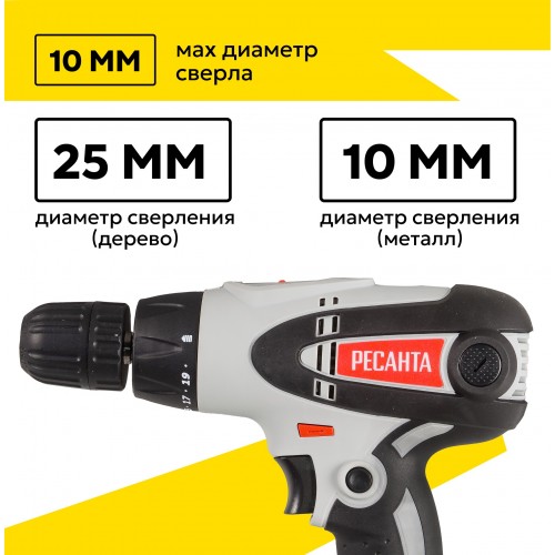 Дрель-шуруповерт Ресанта СШ-550-1 (75/16/2) 2