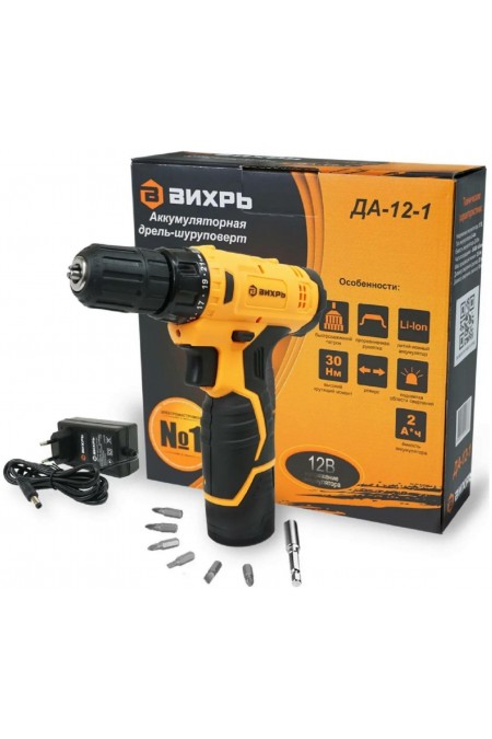 Дрель-шуруповерт ВИХРЬ ДА-12-1 (72/14/11) 6