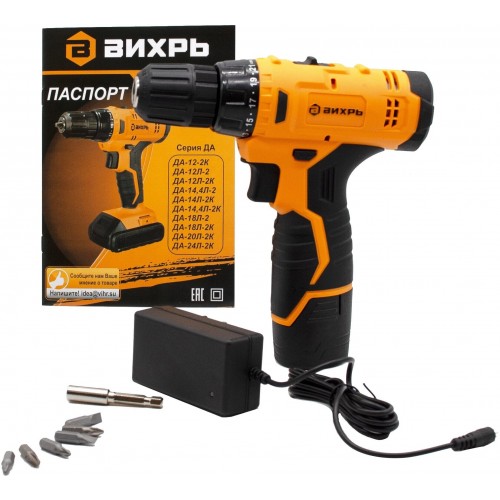 Дрель-шуруповерт Вихрь ДА-12Л-2 (72/14/14) 8
