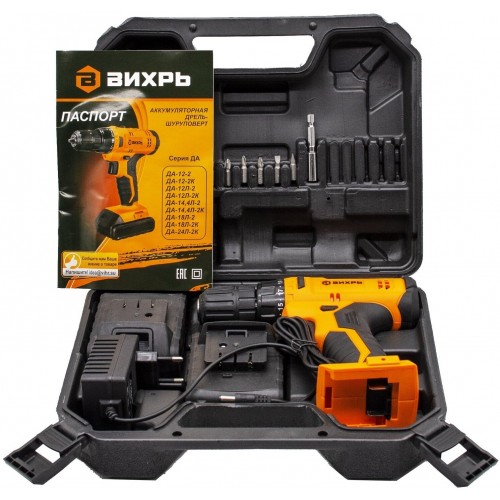 Дрель-шуруповерт Вихрь ДА-14,4Л-2К (72/14/8) 2