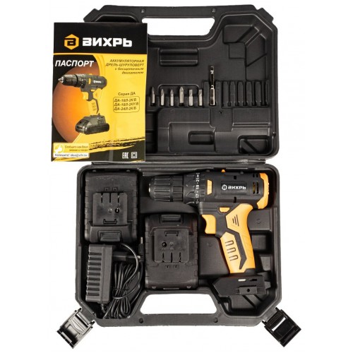 Дрель-шуруповерт Вихрь ДА-18Л-2К/Б (72/14/22) 9