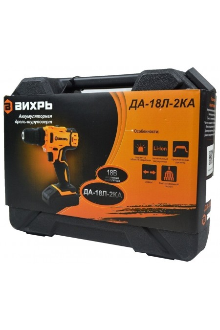 Дрель-шуруповерт Вихрь ДА-18Л-2КА (72/14/25) 2
