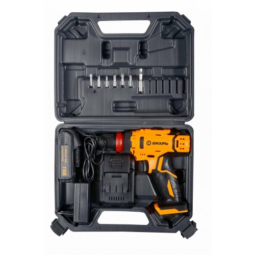 Дрель-шуруповерт Вихрь ДА-18Л-2КC (72/14/34) 7