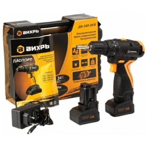Дрель-шуруповерт Вихрь ДА-24Л-2К/Б (72/14/24) 1