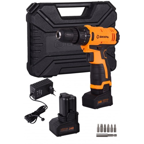 Дрель-шуруповерт Вихрь ДА-24Л-2К/Б (72/14/24) 6