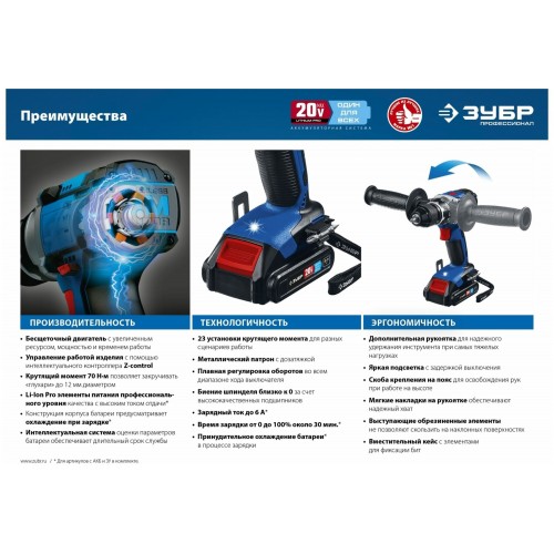 Дрель-шуруповерт Зубр DB-201 6